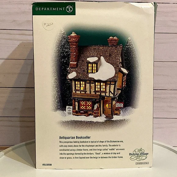 DEPARTMENT 56 - Antiquarian Bookseller - Heritage Village - Dickens Village - Picture 9 of 11